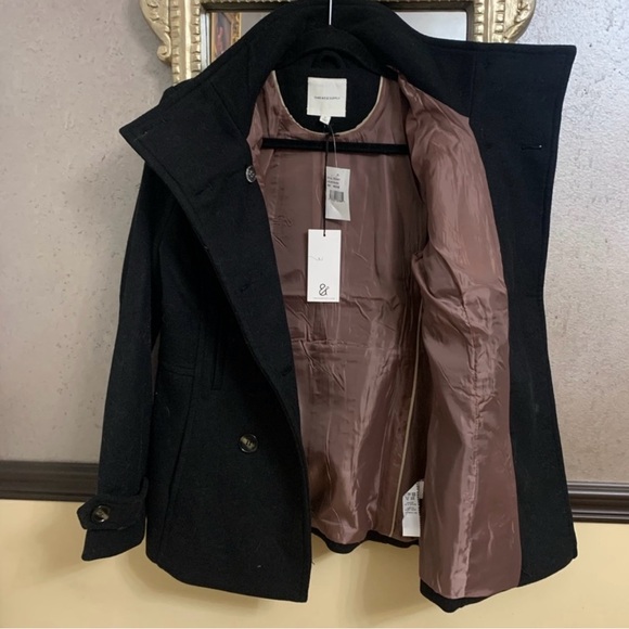 Thread and Supply pea coat. Worn a couple times. Tags removed. Dry cleaned - Picture 2 of 7